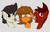 Size: 1082x691 | Tagged: safe, artist:marsminer, oc, oc only, oc:keith, oc:mars miner, oc:venus spring, marspring, silly, smiling, worried