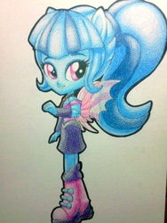 Size: 960x1280 | Tagged: source needed, safe, artist:discorded-joker, sonata dusk, equestria girls, g4, clothes, doll, equestria girls minis, skirt, traditional art, wings