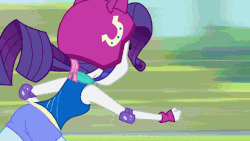 Size: 1280x720 | Tagged: safe, screencap, rarity, equestria girls, g4, my little pony equestria girls: friendship games, animated, ass, butt, clothes, female, gif, helmet, looking back, rearity, roller skates, shorts, solo