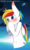 Size: 400x660 | Tagged: safe, artist:medlimakar, oc, oc only, oc:painted sky, pegasus, pony, belly button, bipedal, blushing, colored wings, fujoshi, multicolored wings, solo, wings