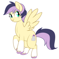 Size: 512x512 | Tagged: safe, artist:lulubell, oc, oc only, oc:lilac cream, pegasus, pony, female, mare, simple background, solo, transparent background