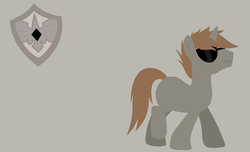 Size: 1157x704 | Tagged: safe, artist:emokid-banyez, oc, oc only, oc:order compulsive, cutie mark, solo, sunglasses, wallpaper