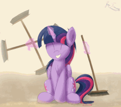 Size: 740x655 | Tagged: safe, artist:bugplayer, artist:szafir87, edit, twilight sparkle, alicorn, pony, g4, season 6, the saddle row review, animated, both cutie marks, broom, bugplayer is trying to murder us, cleaning, cute, eyes closed, female, gif, grin, happy, headbob, levitation, magic, mare, sitting, smiling, smooth as butter, solo, spinning, squee, sweeping, sweepstep, sweepsweepsweep, sweet dreams fuel, szafir87 is trying to murder us, telekinesis, twiabetes, twilight sparkle (alicorn), twilight sweeple