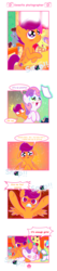 Size: 1000x4761 | Tagged: safe, artist:halem1991, apple bloom, scootaloo, sweetie belle, truffle shuffle, g4, twilight time, angry, camera, comic, cutie mark, cutie mark crusaders, dialogue, ear bite, engrish, engrish in the description, floppy ears, open mouth, photo, ponyville schoolhouse, speech bubble, the cmc's cutie marks