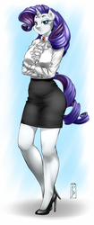 Size: 502x1200 | Tagged: safe, artist:pia-sama, rarity, anthro, plantigrade anthro, g4, breasts, busty rarity, clothes, female, high heels, legs, long legs, shoes, skirt, small head, solo, tube skirt
