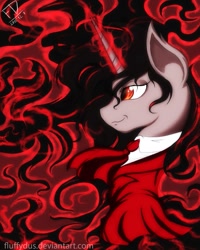 Size: 799x1000 | Tagged: safe, artist:fluffydus, pony, alucard, crossover, hellsing, ponified, solo