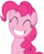 Size: 6000x7235 | Tagged: safe, artist:kiowa213, pinkie pie, earth pony, pony, g4, ^^, absurd resolution, bust, cute, diapinkes, eyes closed, female, grin, mare, portrait, simple background, smiling, solo, squee, transparent background, vector