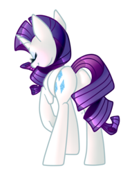 Size: 2277x2981 | Tagged: safe, artist:twighat, rarity, pony, unicorn, g4, butt, eyes closed, female, high res, plot, rearity, solo