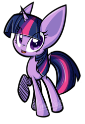 Size: 600x879 | Tagged: safe, artist:ultimatenightcore, twilight sparkle, alicorn, pony, g4, big ears, female, long ears, raised hoof, simple background, solo, transparent background, twilight sparkle (alicorn)