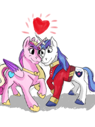 Size: 4724x6300 | Tagged: safe, artist:jartchives93, princess cadance, shining armor, g4, absurd resolution, heart, horn, horns are touching