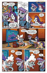Size: 600x922 | Tagged: safe, artist:brenda hickey, idw, deep strata, maud pie, rarity, friends forever #29, g4, my little pony: friends forever, spoiler:comic, advertisement, idw advertisement, jem, jerrica benton, preview, profeessor strata, spelunking