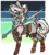 Size: 761x855 | Tagged: safe, artist:tay-niko-yanuciq, pony, unicorn, ciri, clothes, crossover, female, mare, ponified, simple background, solo, sword, the witcher, transparent background, weapon