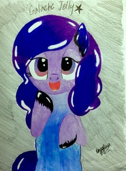 Size: 2311x3123 | Tagged: safe, oc, oc only, oc:galactic jelly, goo pony, original species, high res, solo, traditional art