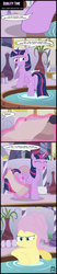 Size: 1424x6827 | Tagged: safe, artist:toxic-mario, fluttershy, twilight sparkle, alicorn, pony, flutter brutter, g4, annoyed, comic, magic, spa, telekinesis, towel, twilight sparkle (alicorn), unamused