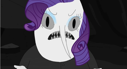 Size: 641x350 | Tagged: safe, edit, edited screencap, editor:wrath-marionphauna, screencap, rarity, g4, adventure time, lemongrab, male, meme, unacceptable