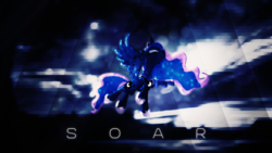 Size: 1920x1080 | Tagged: safe, artist:brainlesspoop, artist:estories, princess luna, alicorn, pony, g4, blurry, eyes closed, female, flying, mare, solo, vector, wallpaper
