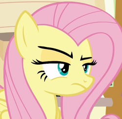 Size: 485x471 | Tagged: safe, screencap, fluttershy, pony, flutter brutter, g4, angry, female, fluttershy is not amused, mare, solo, unamused