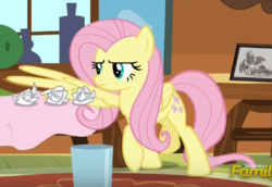 Size: 434x298 | Tagged: safe, screencap, fluttershy, zephyr breeze, pegasus, pony, flutter brutter, g4, season 6, female, mare, solo, tissue, you know for kids