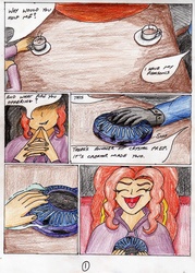 Size: 2350x3273 | Tagged: safe, artist:40kponyguy, derpibooru exclusive, adagio dazzle, equestria girls, g4, 40kponyguy's dazzlings return, comic, high res, laughing, magic capture device, traditional art