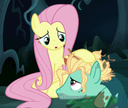 Size: 595x503 | Tagged: safe, screencap, fluttershy, zephyr breeze, pegasus, pony, flutter brutter, g4, animated, comforting, dirty, female, frown, loop, male, mare, petting, prone, sad, siblings, sitting, stallion, talking
