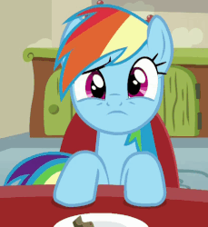 Size: 462x505 | Tagged: safe, screencap, rainbow dash, pegasus, pony, flutter brutter, g4, animated, eye twitch, female, loop, solo
