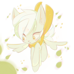 Size: 731x729 | Tagged: safe, artist:holoskas, pegasus, pony, clothes, flying, pastel, scarf, solo