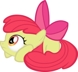 Size: 900x834 | Tagged: artist needed, safe, apple bloom, g4, bow, female, scared, simple background, solo, transparent background, vector