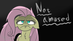 Size: 3840x2160 | Tagged: safe, artist:fakskis, fluttershy, flutter brutter, g4, floppy ears, fluttershy is not amused, frown, high res, unamused