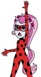 Size: 437x802 | Tagged: safe, artist:trixiedusk09, violet blurr, equestria girls, g4, bodysuit, clothes, crossover, female, ladybug (miraculous ladybug), mask, miraculous ladybug, simple background, solo, white background