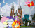 Size: 3000x2400 | Tagged: safe, artist:trungtranhaitrung, fluttershy, rarity, spike, sunset shimmer, dog, pigeon, equestria girls, g4, catholicism, diamond plaza, food, gif, high res, ho chi minh city, maria, non-animated gif, notre dame, plant, selfie, spike the dog, tourist, tree, vietnam