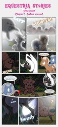 Size: 1919x4163 | Tagged: safe, artist:estories, oc, oc only, oc:möbius, giant spider, pony, unicorn, comic:find yourself, g4, comic, scar