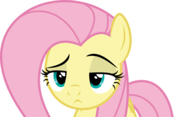 Size: 5000x3375 | Tagged: safe, artist:dashiesparkle, edit, vector edit, fluttershy, pegasus, pony, flutter brutter, g4, female, fluttershy is not amused, frown, glare, lidded eyes, mare, raised eyebrow, reaction image, simple background, solo, transparent background, unamused, vector