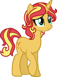 Size: 419x564 | Tagged: safe, artist:starryoak, sunset shimmer, pony, unicorn, equestria girls, g4, alternate cutie mark, female, older, simple background, solo, transparent background