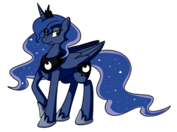 Size: 1024x766 | Tagged: safe, artist:adrik-the-bat, princess luna, g4, female, simple background, solo, transparent background