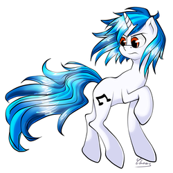 Size: 3000x3000 | Tagged: safe, artist:chaosangeldesu, dj pon-3, vinyl scratch, g4, female, high res, red eyes, simple background, solo, wrong eye color