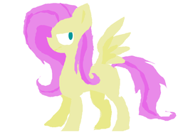 Size: 636x484 | Tagged: safe, fluttershy, pegasus, pony, g4, female, mare, messy mane, simple background, solo, spread wings, white background, wings