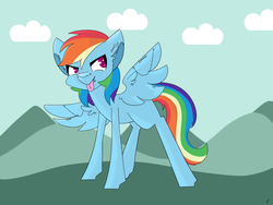 Size: 2000x1500 | Tagged: safe, artist:darabirb, rainbow dash, g4, female, piercing, solo