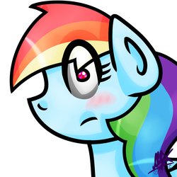 Size: 1311x1310 | Tagged: safe, artist:hurricanestarpegasus, rainbow dash, g4, female, looking at you, signature, solo