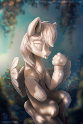 Size: 1000x1500 | Tagged: safe, artist:lulemt, derpy hooves, pegasus, pony, g4, female, food, mare, muffin, solo, statue, that pony sure does love muffins