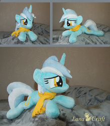 Size: 3008x3429 | Tagged: safe, artist:lanacraft, lyra heartstrings, pony, unicorn, fanfic:background pony, g4, clothes, high res, irl, photo, plushie, scarf, solo