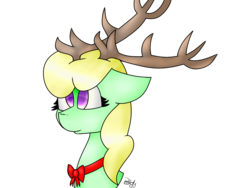 Size: 1400x1050 | Tagged: safe, artist:birdyboop, apple honey, oc, oc only, deer, g4, apple family member, deerified, solo, species swap