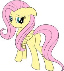 Size: 2252x2500 | Tagged: safe, artist:datapony, fluttershy, pegasus, pony, g4, female, high res, looking back, simple background, solo, transparent background