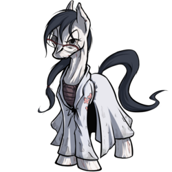 Size: 800x800 | Tagged: safe, artist:kalemon, oc, oc only, oc:white bishop, ghoul, fallout equestria, solo