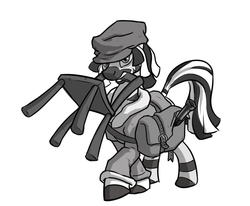 Size: 1086x895 | Tagged: safe, artist:kalemon, oc, oc only, oc:mlipuko, zebra, fallout equestria, chair, solo