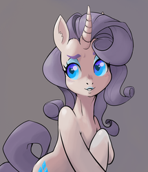 Size: 1280x1487 | Tagged: safe, artist:twitchykismet, rarity, g4, alternate hairstyle, female, heart eyes, rarity month, simple background, solo, wingding eyes