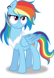 Size: 4951x7175 | Tagged: safe, artist:8-notes, rainbow dash, g4, absurd resolution, adobe illustrator, alternate universe, ear fluff, female, simple background, solo, transparent background, vector