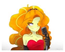 Size: 2400x1950 | Tagged: safe, artist:jankrys00, adagio dazzle, equestria girls, g4, adoragio, bare shoulders, breasts, busty adagio dazzle, cleavage, clothes, crossover, cute, dress, evening gloves, eye clipping through hair, female, gloves, jessica rabbit, sexy, solo, who framed roger rabbit