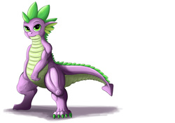 Size: 1600x1132 | Tagged: safe, artist:exelzior, spike, dragon, g4, male, solo