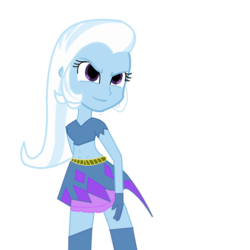 Size: 894x894 | Tagged: safe, artist:pathious, trixie, equestria girls, g4, belly button, female, midriff, simple background, solo, transparent background, vector