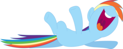 Size: 3589x1438 | Tagged: safe, artist:porygon2z, rainbow dash, g4, spike at your service, female, laughing, nose in the air, simple background, solo, transparent background, vector